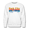 Premium Park City, Utah Sweatshirt - Retro Mountain & Birds Premium Men's Park City Sweatshirt - white