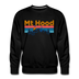 Premium Mt Hood, Oregon Sweatshirt - Retro Mountain & Birds Premium Men's Mt Hood Sweatshirt - black