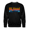 Premium Mt Hood, Oregon Sweatshirt - Retro Mountain & Birds Premium Men's Mt Hood Sweatshirt