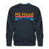 Premium Mt Hood, Oregon Sweatshirt - Retro Mountain & Birds Premium Men's Mt Hood Sweatshirt - navy