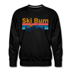 Premium Ski Bum Sweatshirt - Retro Mountain & Birds Premium Men's Ski Bum Sweatshirt - black