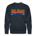 Premium Ski Bum Sweatshirt - Retro Mountain & Birds Premium Men's Ski Bum Sweatshirt - navy