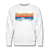 Premium Steamboat, Colorado Sweatshirt - Retro Mountain & Birds Premium Men's Steamboat Sweatshirt - white