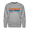 Premium Steamboat, Colorado Sweatshirt - Retro Mountain & Birds Premium Men's Steamboat Sweatshirt