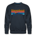 Premium Steamboat, Colorado Sweatshirt - Retro Mountain & Birds Premium Men's Steamboat Sweatshirt - navy