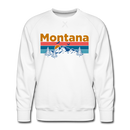 Premium Montana Sweatshirt - Retro Mountain & Birds Premium Men's Montana Sweatshirt - white