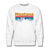 Premium Montana Sweatshirt - Retro Mountain & Birds Premium Men's Montana Sweatshirt - white