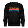 Premium Montana Sweatshirt - Retro Mountain & Birds Premium Men's Montana Sweatshirt - black