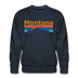 Premium Montana Sweatshirt - Retro Mountain & Birds Premium Men's Montana Sweatshirt - navy