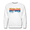 Premium Winter Park, Colorado Sweatshirt - Retro Mountain & Birds Premium Men's Winter Park Sweatshirt - white