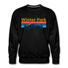 Premium Winter Park, Colorado Sweatshirt - Retro Mountain & Birds Premium Men's Winter Park Sweatshirt