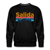 Premium Salida, Colorado Sweatshirt - Retro Mountain & Birds Premium Men's Salida Sweatshirt - black