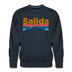 Premium Salida, Colorado Sweatshirt - Retro Mountain & Birds Premium Men's Salida Sweatshirt - navy