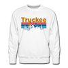 Premium Truckee, California Sweatshirt - Retro Mountain & Birds Premium Men's Truckee Sweatshirt - white