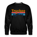 Premium Truckee, California Sweatshirt - Retro Mountain & Birds Premium Men's Truckee Sweatshirt - black