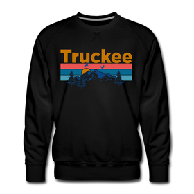 Premium Truckee, California Sweatshirt - Retro Mountain & Birds Premium Men's Truckee Sweatshirt - black