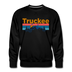 Premium Truckee, California Sweatshirt - Retro Mountain & Birds Premium Men's Truckee Sweatshirt - black