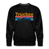 Premium Truckee, California Sweatshirt - Retro Mountain & Birds Premium Men's Truckee Sweatshirt - black