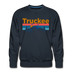 Premium Truckee, California Sweatshirt - Retro Mountain & Birds Premium Men's Truckee Sweatshirt - navy
