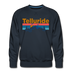 Premium Telluride, Colorado Sweatshirt - Retro Mountain & Birds Premium Men's Telluride Sweatshirt - navy