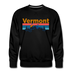 Premium Vermont Sweatshirt - Retro Mountain & Birds Premium Men's Vermont Sweatshirt - black