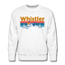 Premium Whistler, Canada Sweatshirt - Retro Mountain & Birds Premium Men's Whistler Sweatshirt - white
