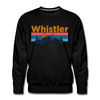 Premium Whistler, Canada Sweatshirt - Retro Mountain & Birds Premium Men's Whistler Sweatshirt