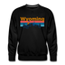 Premium Wyoming Sweatshirt - Retro Mountain & Birds Premium Men's Wyoming Sweatshirt - black