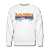 Premium Sun Valley, Idaho Sweatshirt - Retro Mountain & Birds Premium Men's Sun Valley Sweatshirt - white