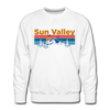 Premium Sun Valley, Idaho Sweatshirt - Retro Mountain & Birds Premium Men's Sun Valley Sweatshirt