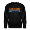 Premium Sun Valley, Idaho Sweatshirt - Retro Mountain & Birds Premium Men's Sun Valley Sweatshirt - black