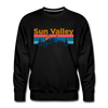 Premium Sun Valley, Idaho Sweatshirt - Retro Mountain & Birds Premium Men's Sun Valley Sweatshirt