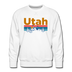 Premium Utah Sweatshirt - Retro Mountain & Birds Premium Men's Utah Sweatshirt - white