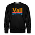 Premium Vail, Colorado Sweatshirt - Retro Mountain & Birds Premium Men's Vail Sweatshirt - black