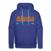 Premium Alaska Hoodie - Retro Mountain & Birds Premium Men's Alaska Sweatshirt / Hoodie - royalblue