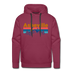 Premium Asheville, North Carolina Hoodie - Retro Mountain & Birds Premium Men's Asheville Sweatshirt / Hoodie - burgundy