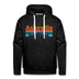Premium Asheville, North Carolina Hoodie - Retro Mountain & Birds Premium Men's Asheville Sweatshirt / Hoodie - charcoal grey