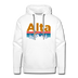 Premium Alta, Utah Hoodie - Retro Mountain & Birds Premium Men's Alta Sweatshirt / Hoodie - white
