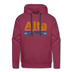 Premium Alta, Utah Hoodie - Retro Mountain & Birds Premium Men's Alta Sweatshirt / Hoodie - burgundy