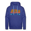 Premium Alta, Utah Hoodie - Retro Mountain & Birds Premium Men's Alta Sweatshirt / Hoodie - royalblue