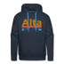 Premium Alta, Utah Hoodie - Retro Mountain & Birds Premium Men's Alta Sweatshirt / Hoodie - navy