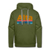 Premium Alta, Utah Hoodie - Retro Mountain & Birds Premium Men's Alta Sweatshirt / Hoodie - olive green