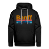 Premium Banff, Canada Hoodie - Retro Mountain & Birds Premium Men's Banff Sweatshirt / Hoodie - black