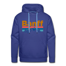 Premium Banff, Canada Hoodie - Retro Mountain & Birds Premium Men's Banff Sweatshirt / Hoodie - royalblue