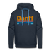 Premium Banff, Canada Hoodie - Retro Mountain & Birds Premium Men's Banff Sweatshirt / Hoodie - navy
