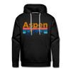 Premium Aspen, Colorado Hoodie - Retro Mountain & Birds Premium Men's Aspen Sweatshirt / Hoodie - black