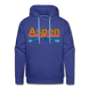 Premium Aspen, Colorado Hoodie - Retro Mountain & Birds Premium Men's Aspen Sweatshirt / Hoodie - royalblue