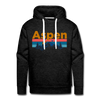 Premium Aspen, Colorado Hoodie - Retro Mountain & Birds Premium Men's Aspen Sweatshirt / Hoodie - charcoal grey