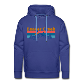Premium Beaver Creek, Colorado Hoodie - Retro Mountain & Birds Premium Men's Beaver Creek Sweatshirt / Hoodie - royalblue