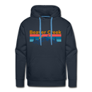 Premium Beaver Creek, Colorado Hoodie - Retro Mountain & Birds Premium Men's Beaver Creek Sweatshirt / Hoodie - navy